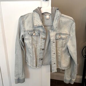 Girls 10/12 Denim Jacket with Hood